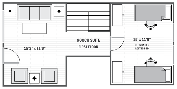 Gooch Suite first floor sample floor plan