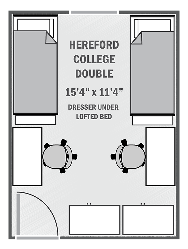 Hereford Residential College double sample floor plan