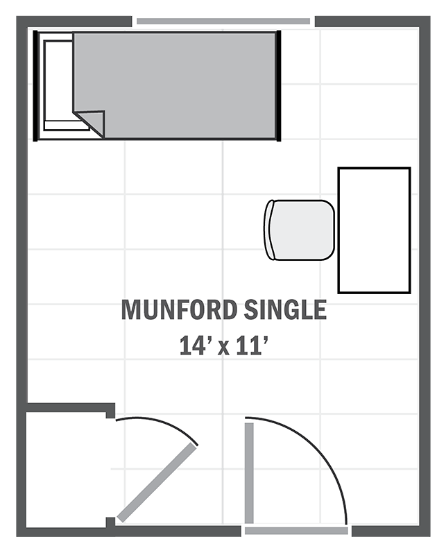 Munford House single sample floor plan