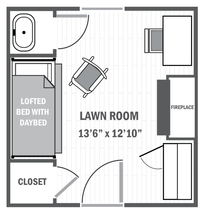 Lawn room sample floor plan